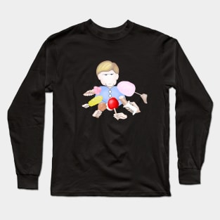 Angela Merkel's dream interview (political satire) Long Sleeve T-Shirt